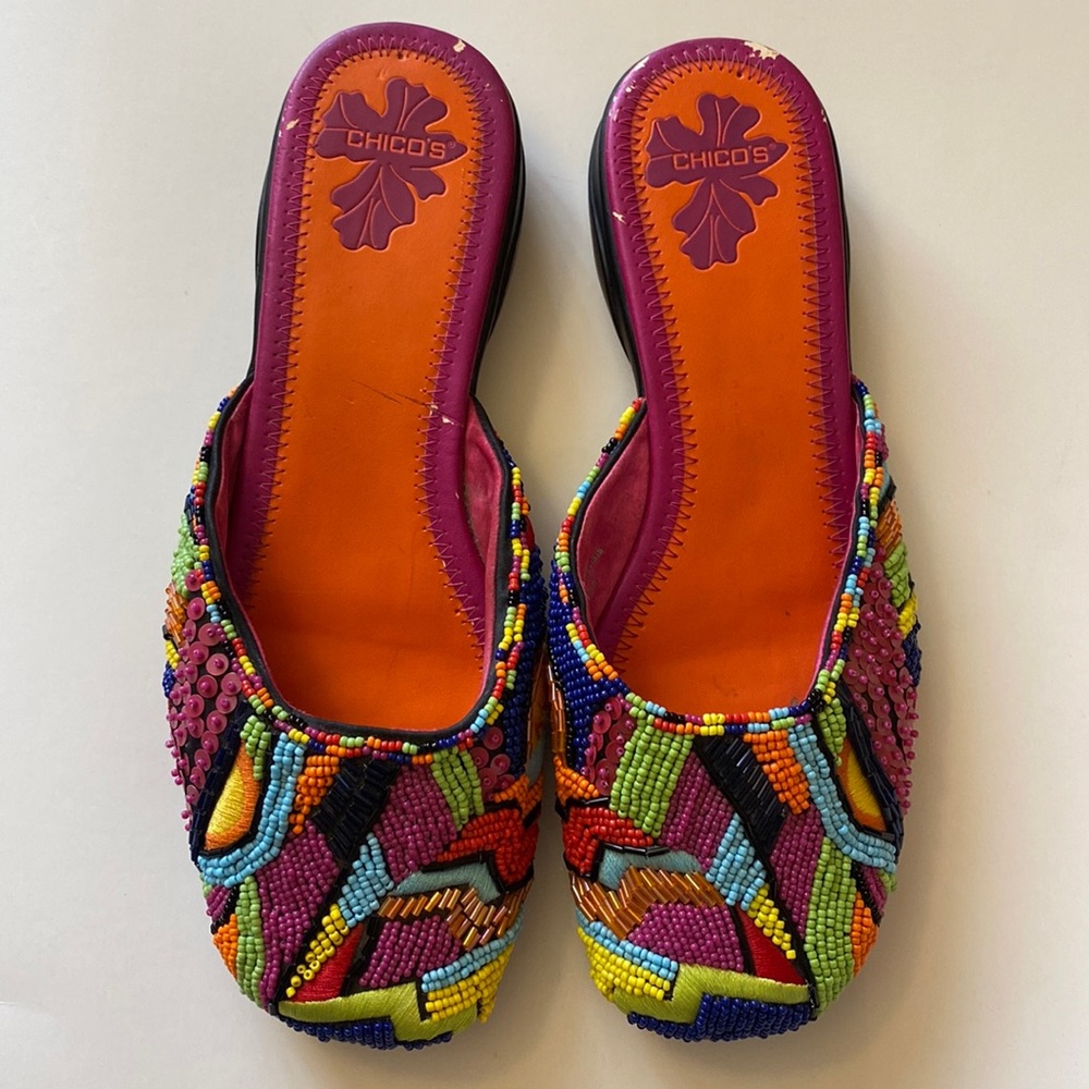 Chico’s preowned size 7 beaded sandals